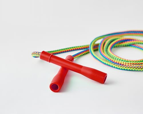 20FT LAON Korean Double Dutch Jump Rope, 20ft (6m) Long, Colorful Rainbow Braided Design Thick Rope with Non-Slip Handles,...
