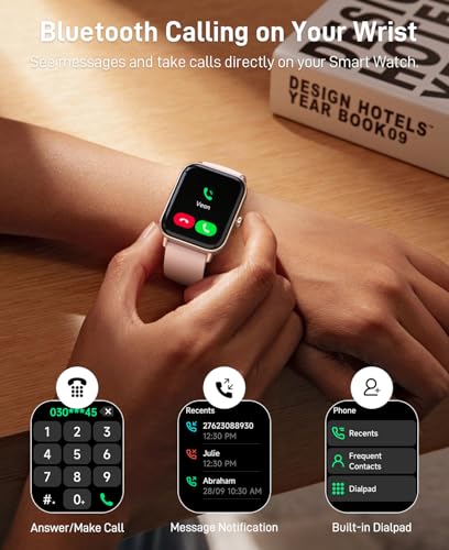 Smart Watches for Women (Make/Answer Calls), Alexa Built-in Smart Watch for Android/iPhones with Receive Messages/Emails/R...
