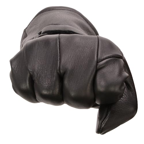 Men's Long Cuff Deer Skin Thermal lined Gauntlet Gloves