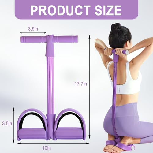 Foot Pedal 21 Fitness Resistance Bands-6 Tube Pedal Ankle Puller Upgraded Durable Resistance Bands with Handles Stretch Ba...