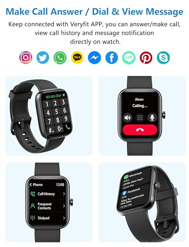 Smart Watch, 1.83'' Smartwatch Women Men Answer Make Calls, Alexa Fitness Watch, IP68 Waterproof Fitness Tracker Watch, He...