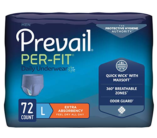 Prevail Per-Fit for Men Daily Protective Underwear - Pull-up Disposable Adult Diaper for Men - Extra Absorbency - Large - ...