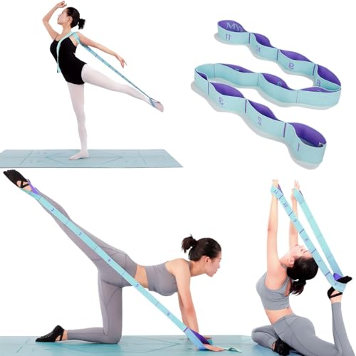 Stretching Straps Hamstring Stretcher Device Elastic Exercise Band, Fitness Leg Stretch Band for Physical Therapy Dance Yo...
