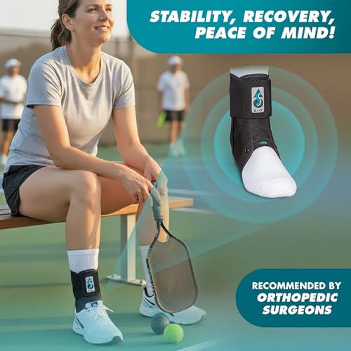 Med Spec ASO Ankle Stabilizer – Ankle Brace for Sprained Ankle and Peroneal Tendonitis, Orthopedic Ankle Support for Men, ...