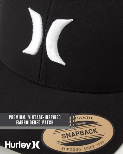 Hurley Men's Caps - Del Mar Mesh Panel Baseball Cap Trucker Hat - Snap Back Hats for Men
