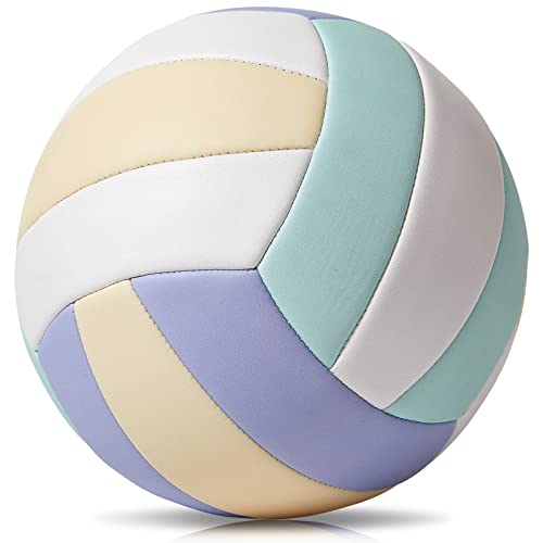 SYNGUCK Size 5 Volleyball,Official Soft Indoor Outdoor Volleyballs Sports Training Game Play Ball for Youth, Teenager, Adult
