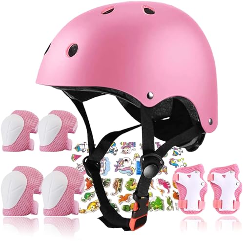 FOOKCIAN Kids Helmet,Toddler Skateboard Helmets for Ages 2-3-5-8-14 Years Boys Girls with Knee and Elbow Pads Wrist Guards...