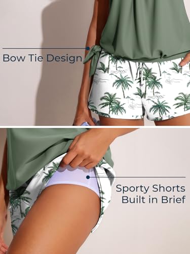 Summer Mae Blouson Women’s Tankini Swimsuits with Shorts Tummy Control Bathing Suits Side Pockets 2026