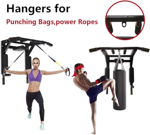 BDL Wall Mounted Pull Up Bar Chin Up bar Multifunctional Dip Station for Indoor Home Gym Workout, Power Tower Set Training...