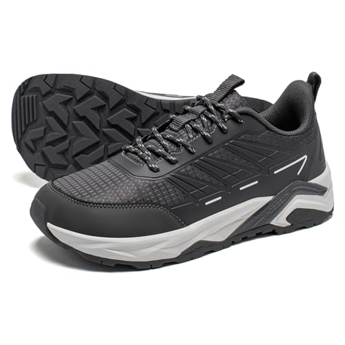 HOBIBEAR Men's Trail Hiking Shoes Wide Fit - Lightweight Low Top Breathable Sneakers for Walking, Trekking & Outdoor Adven...