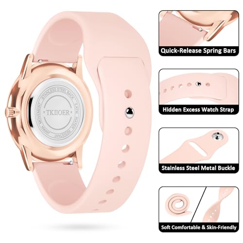 TKIIOER Nurse Watch for Nurse Medical Professionals Students Women Men, 50M Waterproof 12/24 Hour Military Time Luminous E...