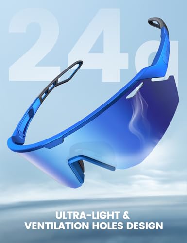 Lamicall 24g Polarized Sports Sunglasses for Men Women - UV400 Protection Sun Glasses Gifts for Running Cycling Baseball