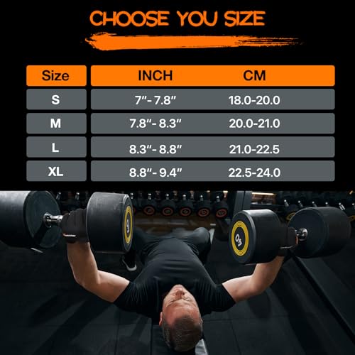 SueStar Workout Gloves, Heavy Duty Cowhide Padded Weight Lifting Gloves with Wrist Support, Full Palm Protection & Silicon...