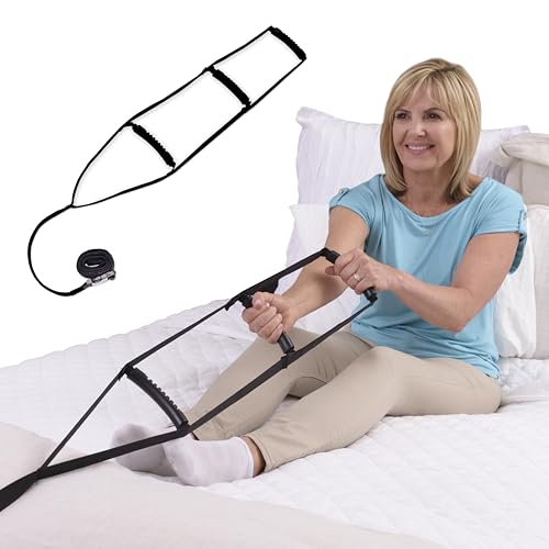 Stander BedCaddie, Pull-Up Assist Bed-Ladder with Non-Slip Handles for Adults, Seniors, and Elderly, Adjustable Length Be...