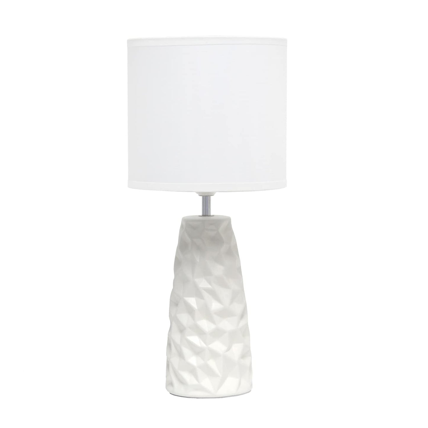 Simple Designs LT2083-OFF Ceramic Table Lamp, Off-White, Pack of 1