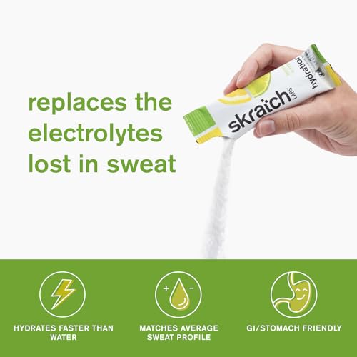 Skratch Labs Hydration Packets - Hydration Drink Mix, Lemon Lime (20ct) - Electrolyte Powder Packets Developed for Athlete...
