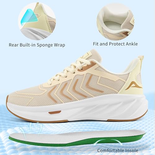 HARENCE Womens Sneakers Tennis Shoes: Comfortable Breathable Non Slip Casual Athletic Walking Shoes for Gym Workout