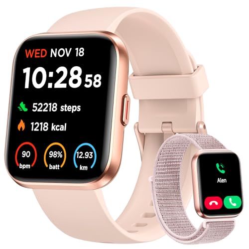 Smart Watch for Women, Answer/Make Calls, Alexa Built-in, 1.85" Touch Screen Fitness Tracker for Android & iPhone, Heart R...