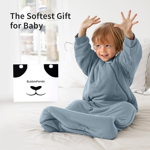 BubblePanda Rayon Made from Bamboo Sleep Sack 0-6 Months Long Sleeve Newborn Sleep Sack 0-3 Months 1.5 Tog Winter Baby Wea...