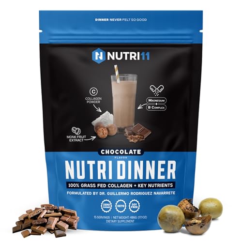 NutriDinner by Nutrillermo | Grass-Fed Collagen Protein Powder | Magnesium, B-Vitamins & Monk Fruit | Sleep, Recovery, and...
