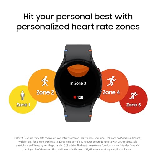 Samsung Galaxy Watch FE 40mm LTE AI Smartwatch w/Fitness Tracking, BIA Sensor, Personalized HR Zones, Heart Rate Tracker, ...