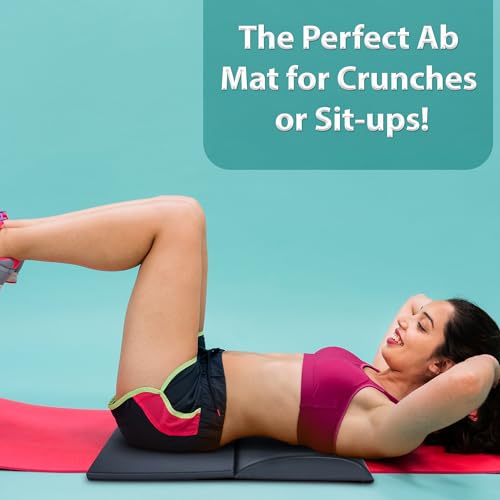 Sit-up Mat for Exercise - High-Density Foam Structure Abdominal Sit-up Pad - Folding Mat Exercise for Full-Range Ab Motion...