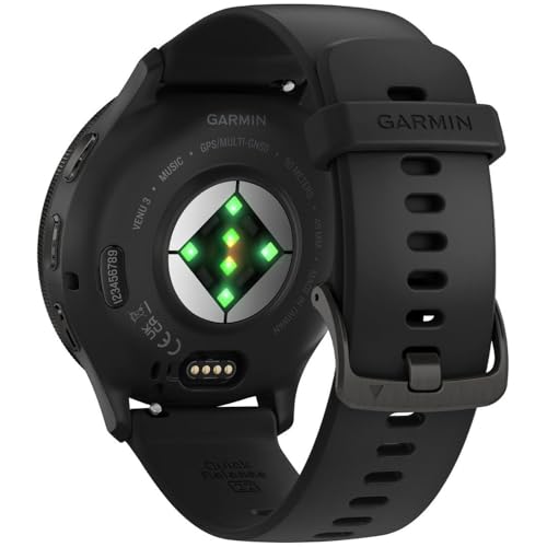 Garmin Venu 3 Health and Fitness GPS Smartwatch Slate Bezel/Black Band (45mm) - (Renewed)