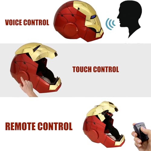 Iron Hero MK 5 1:1 Wearable Helmet :Voice, Touch, and Remote Control, Realistic Sound Effects, Can Cosplay and Collectible...
