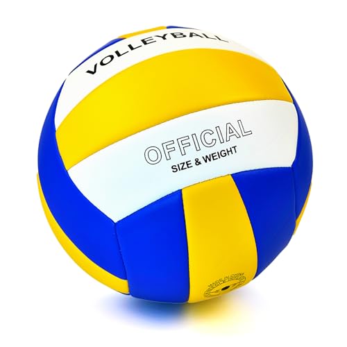 UERMAPTE Official Size 5 Volleyball Thickened Waterproof PU Anti-Burst Design for Indoor Beach and Pool Training for Begin...