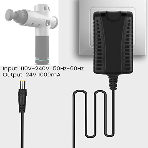24V Power Cord for Hypervolt Massage Gun HPI5300000100 53000 001-00 Charger for Hyperice 42000 038-00 Battery Charger AC/D...