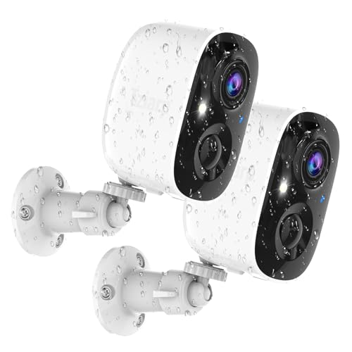 Security Cameras Wireless Outdoor,2K Indoor WiFi Wireless Cameras,Outside Battery Powered Camera for Home Security,AI Moti...