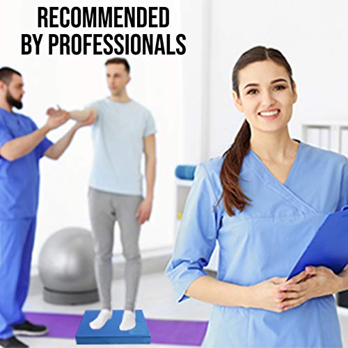 pete's choice XL or L Foam Balance Pad - Free Stretching Strap & Booklet | Extra Large Balance Pads - Physical Therapy, An...