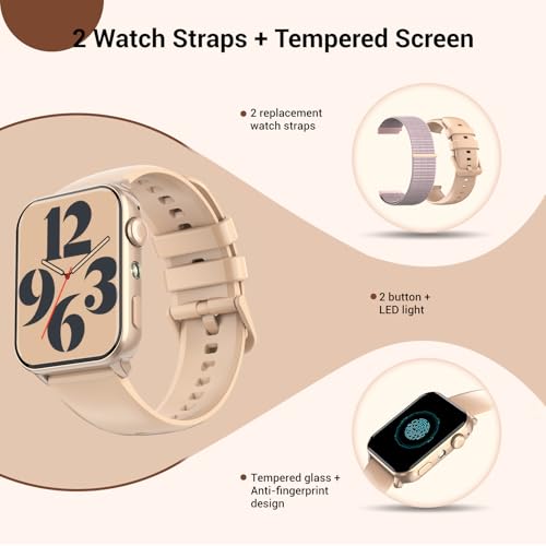 Smart Watch For Women Men ,1.91" HD Screen Fitness Watch With LED Flashlight,100+ Sport Modes Fitness Tracker, Womens Watc...