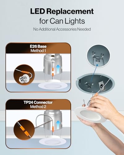 Sunco 12 Pack 5CCT LED Recessed Lighting 4 Inch with Night Light, 2700K/3000K/4000K/5000K/6000K Selectable, Dimmable Light...