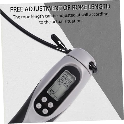 BIUDECO Electronic Counting Jump Rope Weighted Steel Wire Fitness Skipping Rope for Workout Training with Digital Counter ...