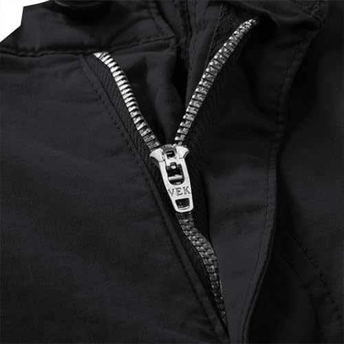 Mens Relaxed Fit Cargo Pants Comfortable Workout Stretch Tactical Pants Zipper Pocket Lightweight Straight Leg Baggy Trousers