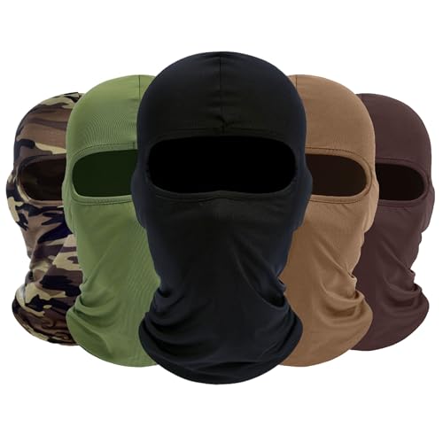 ROXUN Balaclava Ski Mask, 5 Pack Neck Gaiter Motorcycle Scarf Cold Winter Warm Windproof Men/Women