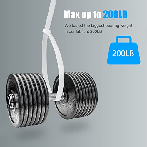 Armpow 18 inch White Zip Ties Heavy Duty 100 PACK, 200 LBS Ultra Exclusive Strong Plastic Wire Ties, Large Cable Ties Extr...