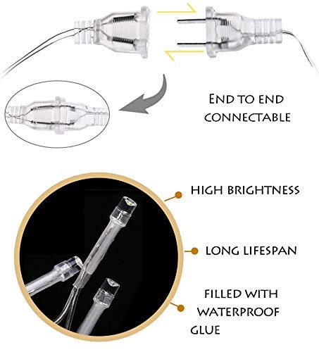 Yolight Icicle String Lights, 13Ft, 96 Leds, 8 Modes, Warm White, Model Yl-Cld-1, Perfect For Indoor & Outdoor Decoration