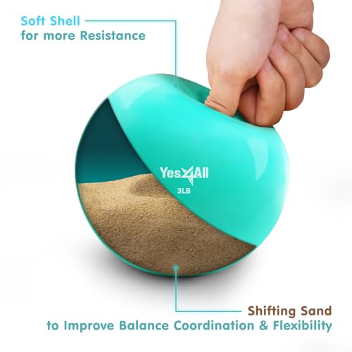 Yes4All Weighted Toning Balls for Exercise, Soft Medicine Balls for Exercise, Pilates, Yoga, Balance, Flexibility, 2-10lbs
