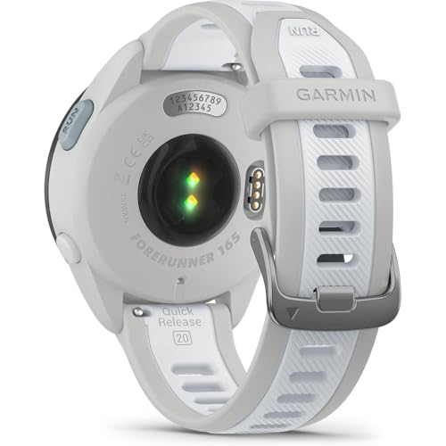Garmin 010-02863-31 Forerunner 165 Music Smart Sport Watch, Mist Gray + Whitestone | Official USA Partner Model | Bundle w...