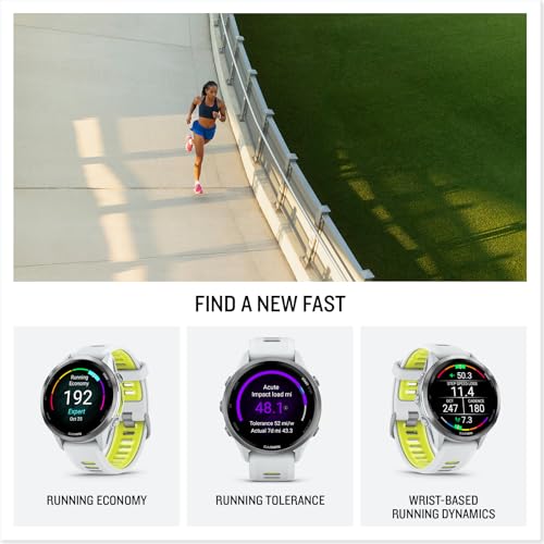 Garmin Forerunner 970 GPS Running Smartwatch, Whitestone | Premium Training & Recovery, Sleep Coach, Heart Rate, Download ...
