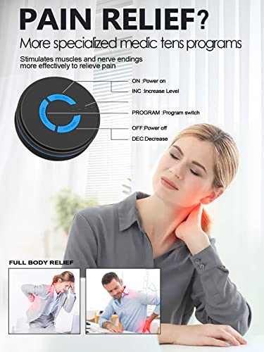 Pawfan Tens Black Unit with 2 Pads,EMS Microcurrent Mini Massager Machine,Low Frequency Multi Function Physiotherapy Instr...