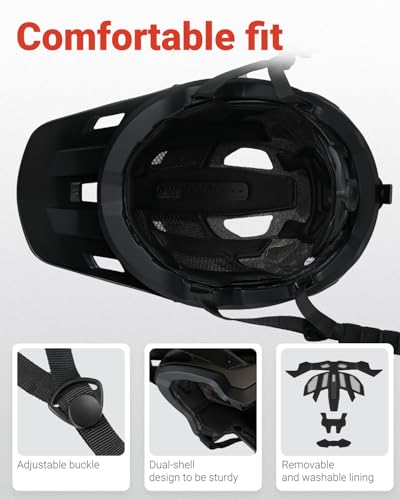 Scavin Mountain Bike Helmet for Adult, NTA 8776 E-Bike & Road Bicycle Helmet Certified Adjustable MTB Cycling for Men Wome...
