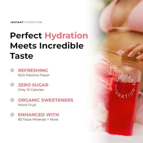 Instant Hydration Electrolytes Powder Packets - Raspberry Electrolyte Drink Mix - Zero Sugar - Keto, Vegan, Gluten-Free, N...
