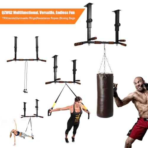 Height Adjustable Pull Up Bar, Heavy Duty Pull Up Bar, BarMount, Ceiling Mount, StrengthTraining Equipment for Home, Gym, ...