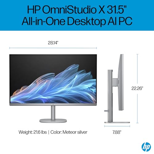 HP OmniStudio X 32 31.5" 4K UHD (3840x2160) All-in-One Desktop PC - Intel Core Ultra 7 258V up to 4.8 GHz, 32GB DDR5 RAM, ...