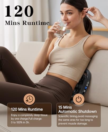 Jogfit 16 Head Massage Gun Set, Deep Tissue Muscle Massager with 3 Modes & 30 Intensities,Quiet Multi Head Massage Gun for...
