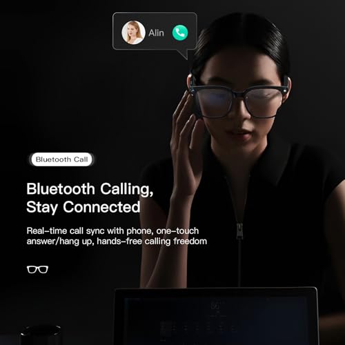 Dormiro Smart Glasses with Camera,4K with Audio Bluetooth Camera Glasses for Men Women 8MP 32G HD Hidden Video Recording S...