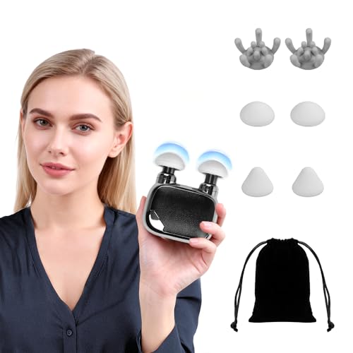 Pudthin Pocket Force Mini Travel Massage Gun, Dual-Head High-Power Deep Tissue Body Massagers, Brushless Quiet Motor,10mm ...